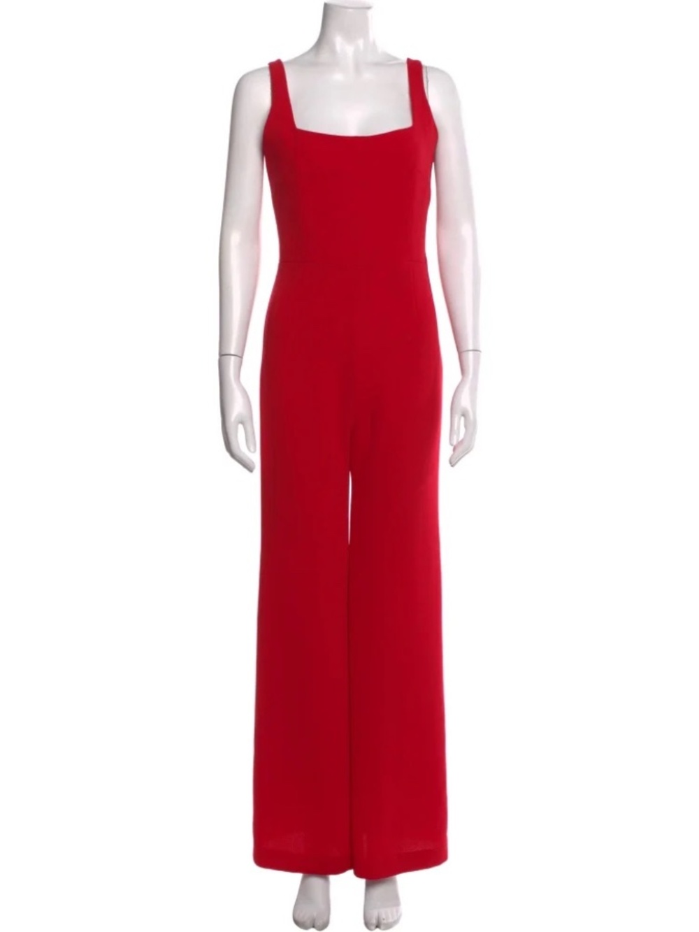 Galvan Red Crepe Jumpsuit